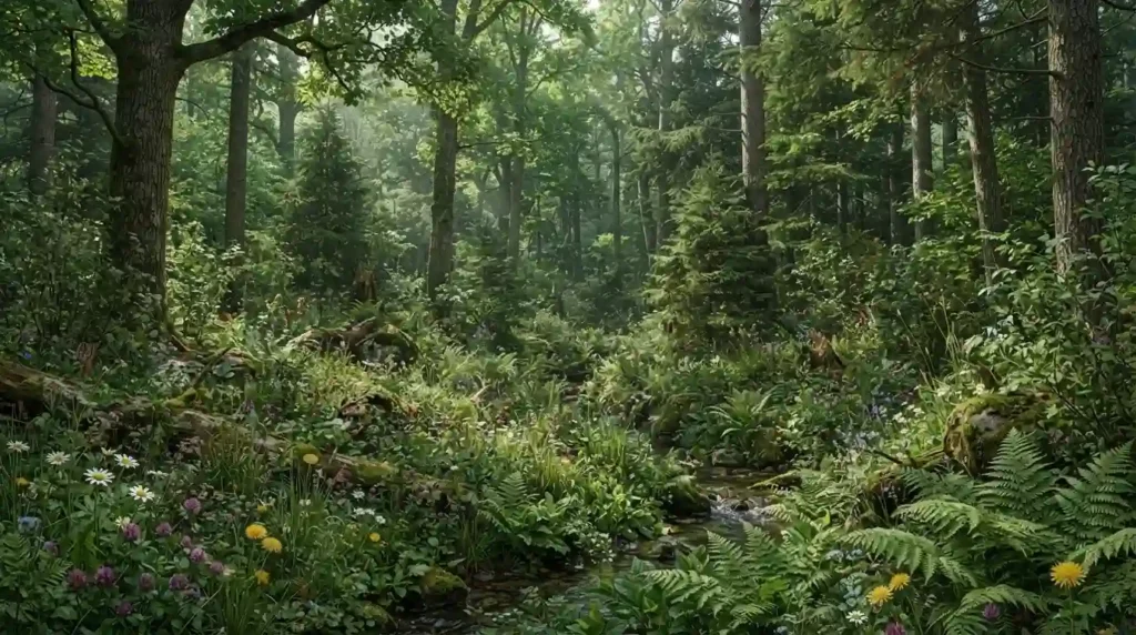 Synonym for Forested