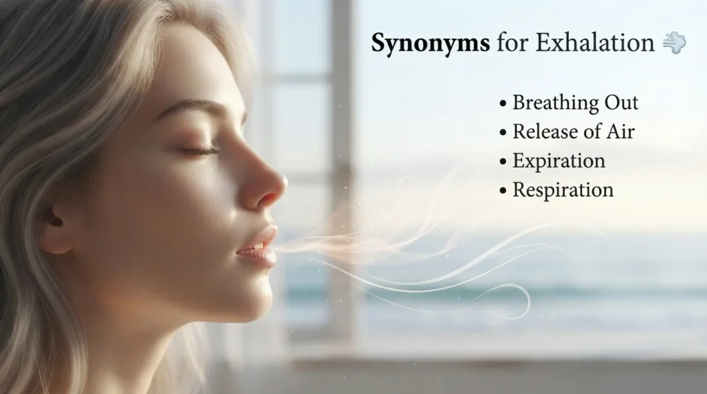Synonyms for Exhalation