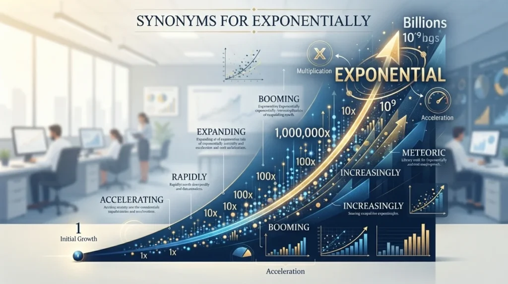 ynonyms for Exponentially