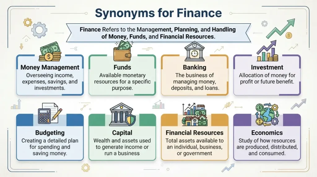 Synonyms for Finance: