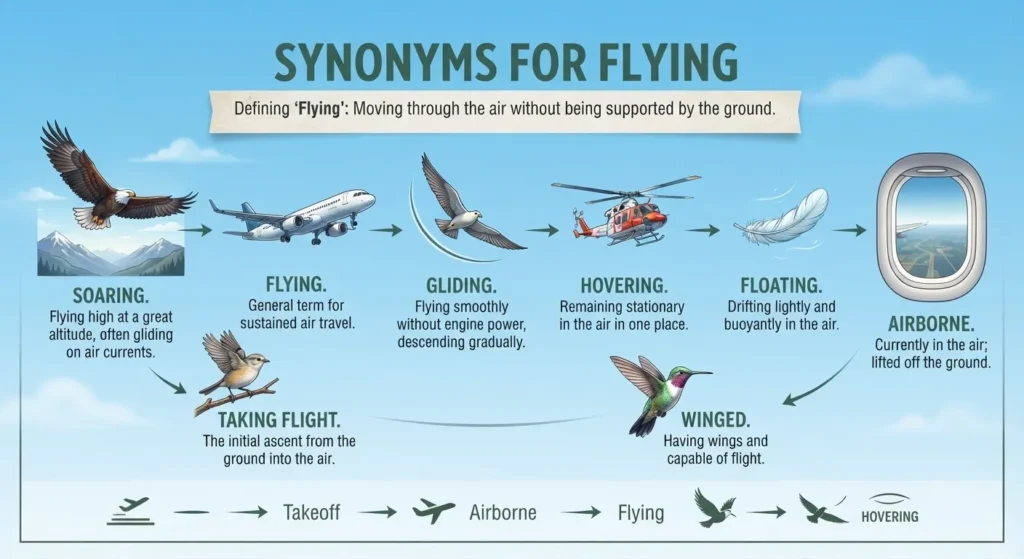 Synonyms for Flying
