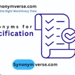 Synonyms for Specification