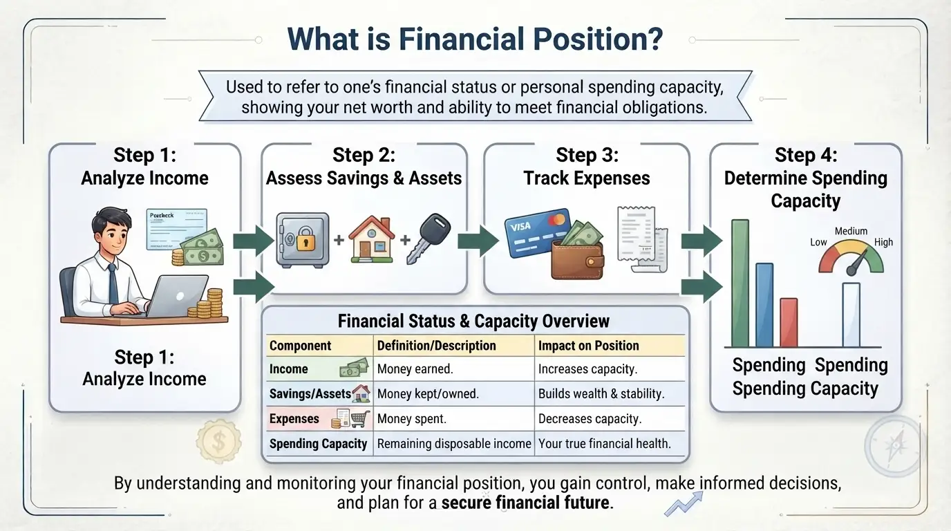 Used to refer to one's financial status or personal spending capacity.