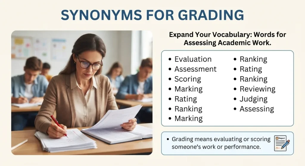 synonym for grading