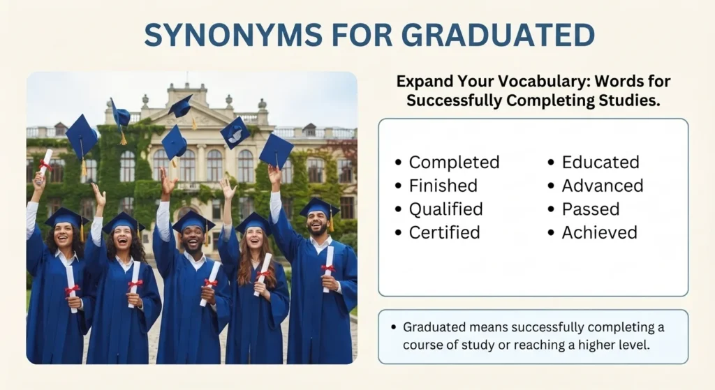 synonym for graduated