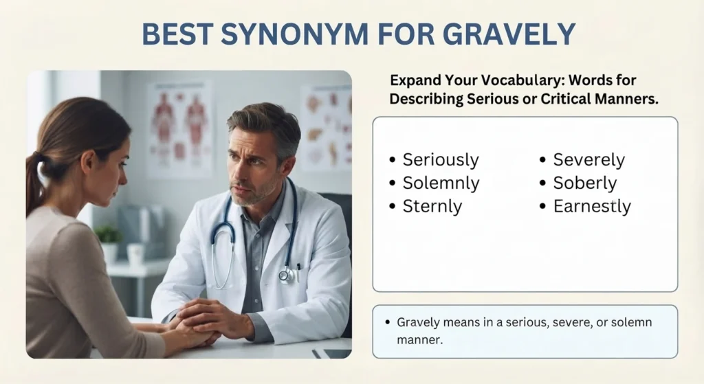 synonym for gravely