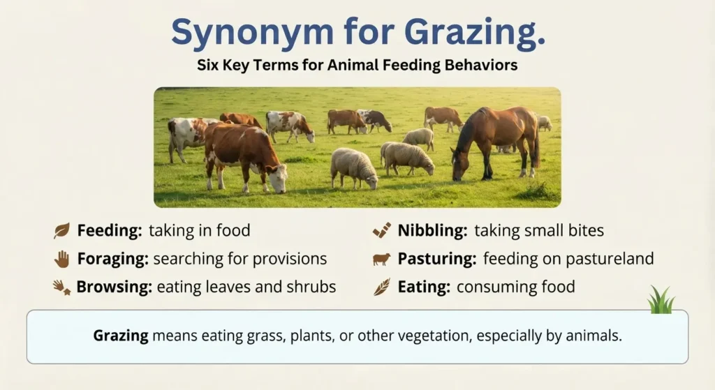 synonym for grazing