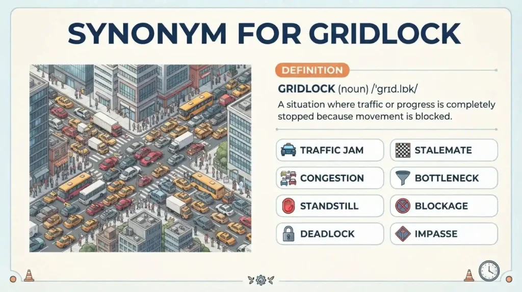 synonym for gridlock