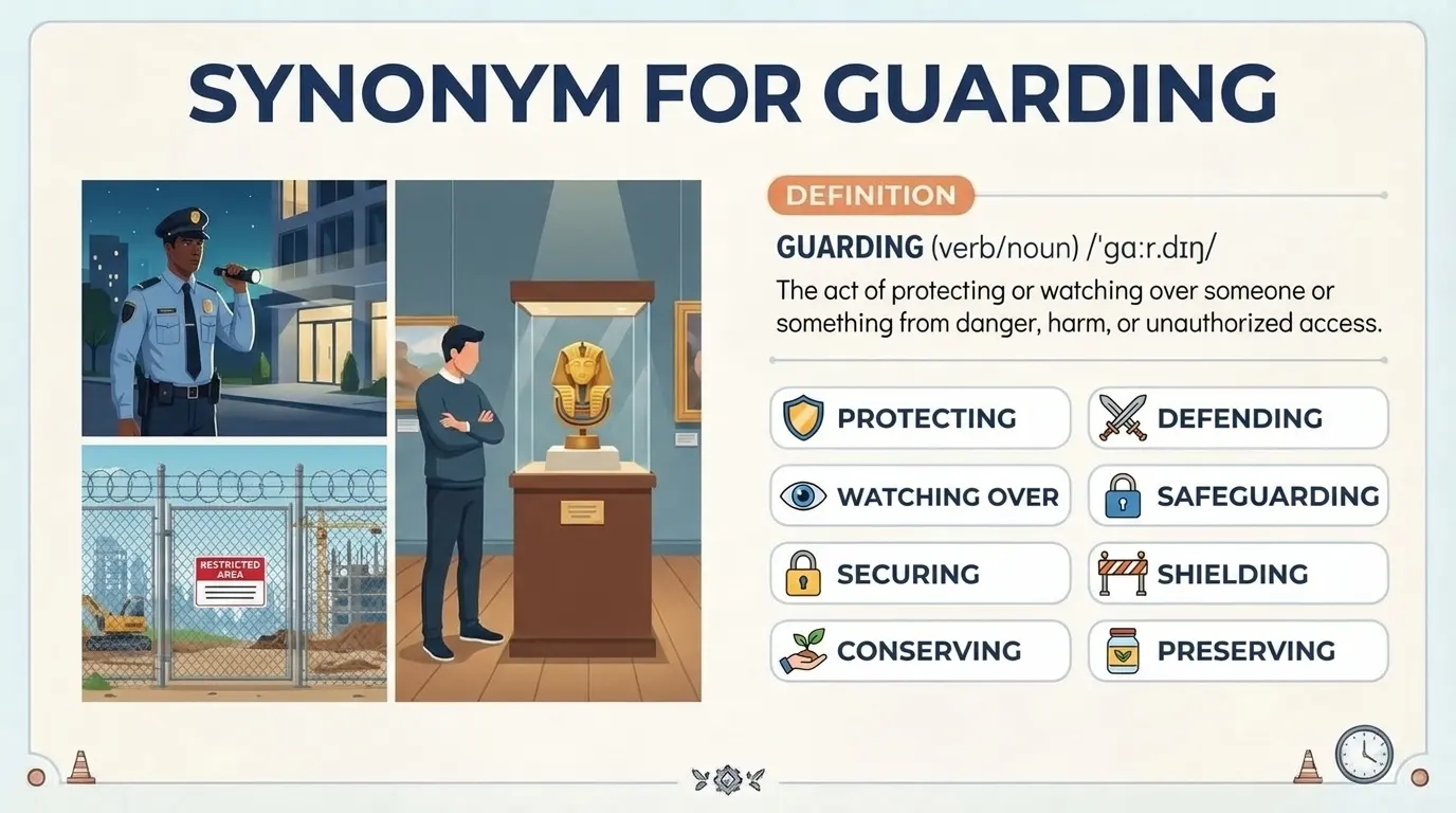 synonym for guarding