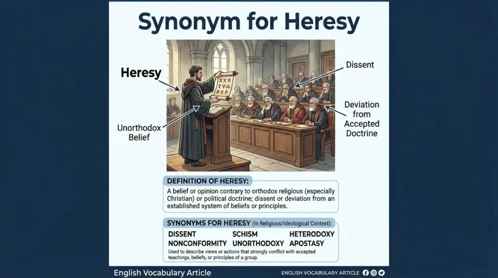 synonym for heresy