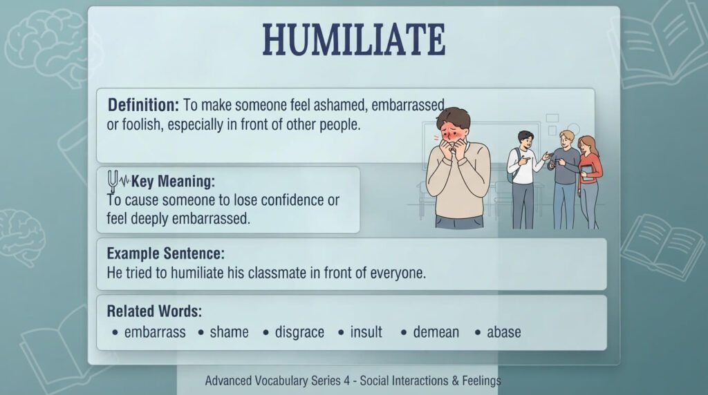 Synonym for Humiliate