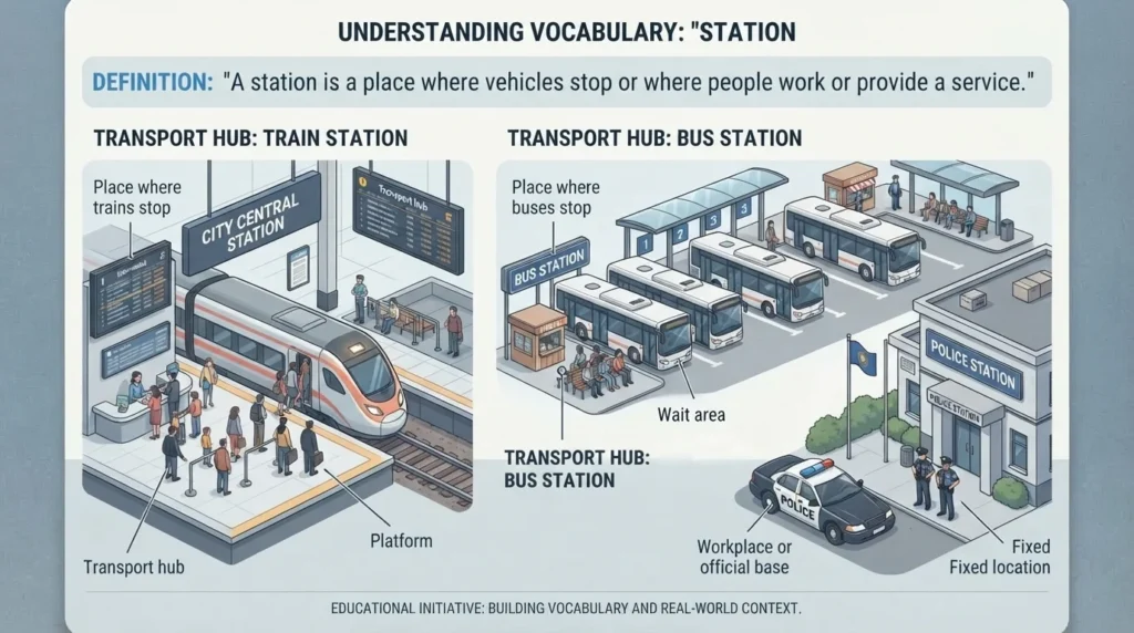 Synonym for Station