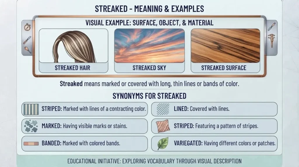 Synonym for Streaked