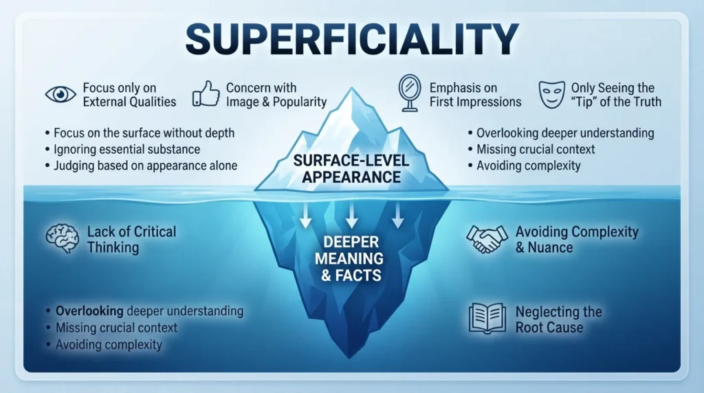 Synonym for Superficiality