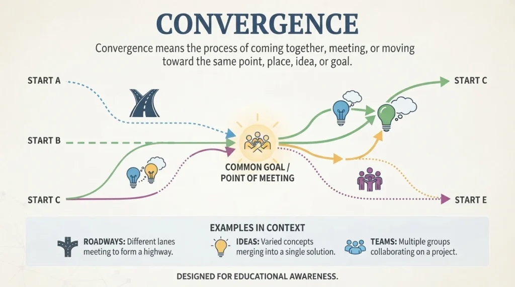 synonyms for convergence