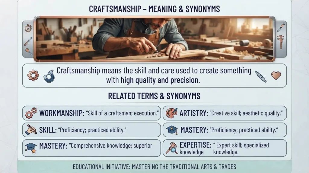Synonyms for Craftsmanship
