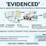 Synonym for Evidenced