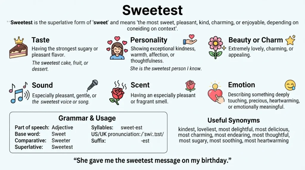 Synonym for Sweetest
