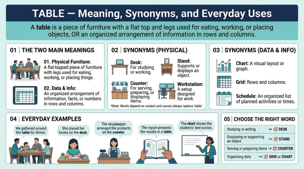 Synonym for Table