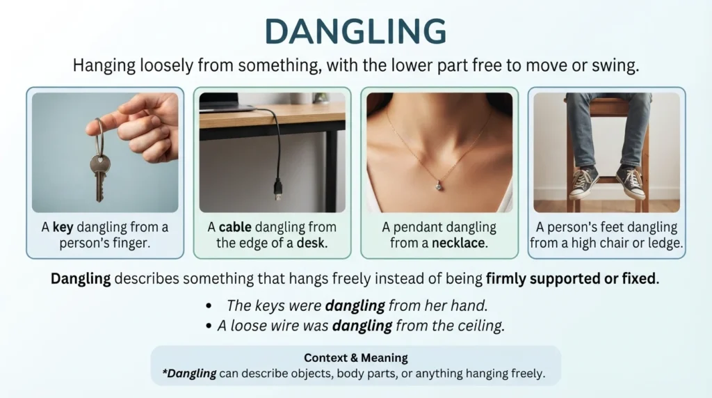 Synonyms for Dangling